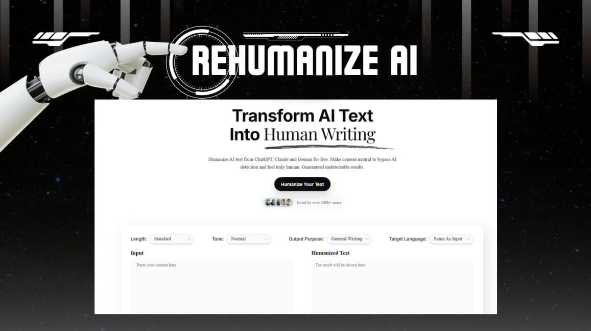 Rehumanize.io: Redefining the Art of Undetectable AI to Human Text Conversion