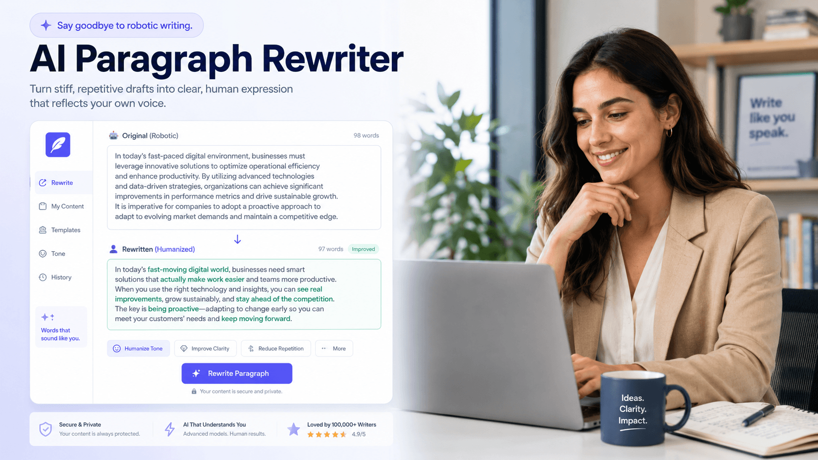 Say Goodbye to Robotic Writing